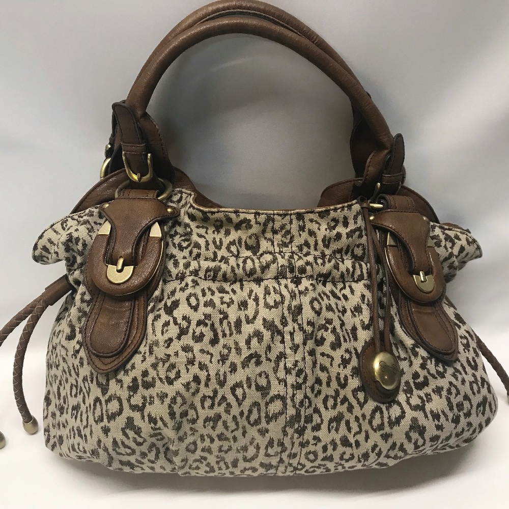 Jessica Simpson Leopard Print Hobo Handbag Purse